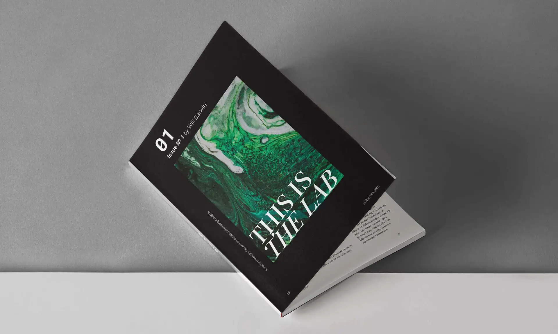 Mockup of the lab magazine